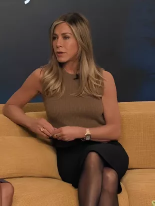 The Morning Show Jennifer Aniston Brown Tank Sweater