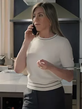 The Morning Show S04 Jennifer Aniston White Sweater