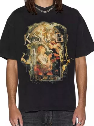 Today 2025 Michael Clifford Black Graphic Print Tee