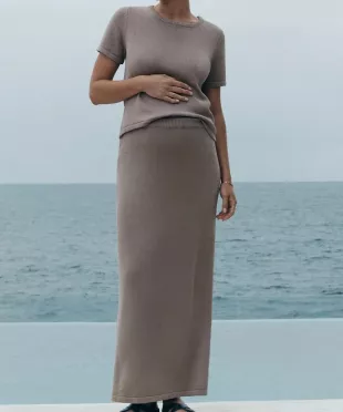The Linen Knit Skirt