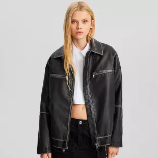 Women's Black and Grey Jacket