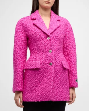 Single-Breasted Tweed Coat