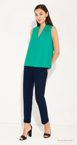 Haut en crepe envers satin
