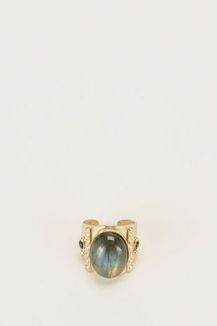 Chevalière en bronze plaqué or 24 carats