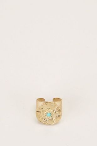 Bague en bronze plaqué or 24 carats