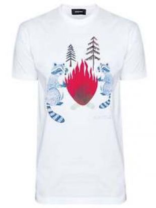 T Shirt Raton laveur blanc