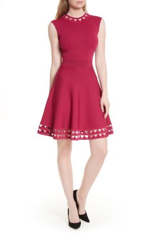Ted Baker London | Kathryn Cutwork Knit Skater Dress | Nordstrom Rack