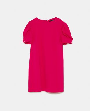 Robe Zara Courte Et Ample En Polyester - Taille 40 - Rose élégant - Occasion Parfait état