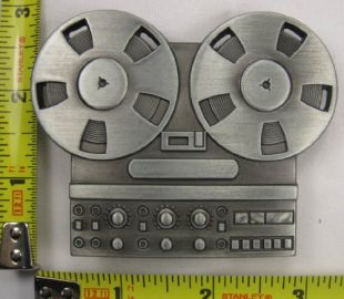 Reel To Reel Tape Recorder Metal Belt Buckle Player Audio Record