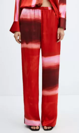 Tie-Dye Satin Pants