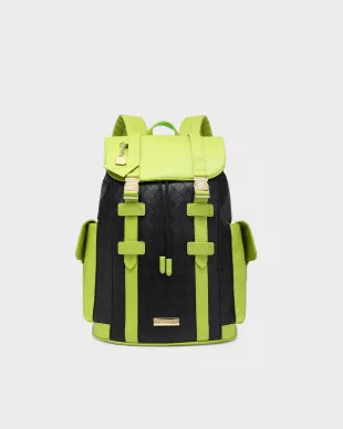 Backpack in Black & Slyme