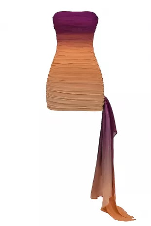 Sofie Strapless Side Drape Dress
