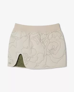Reversible Embroidered Quilted Mini Skirt