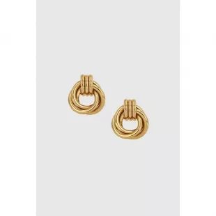 Triple Knot Earrings Gold