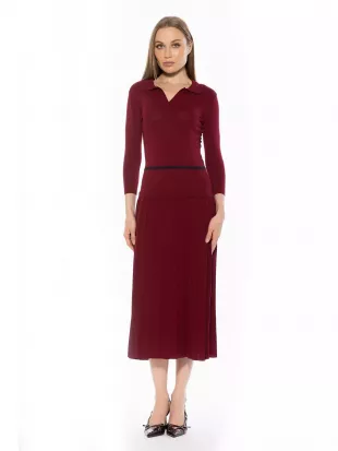 Sable Dress in Burgundy b