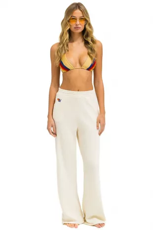 Wide Leg Pocket Sweatpants in Vintage White