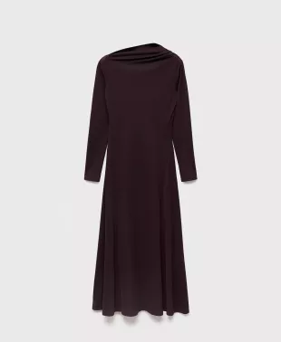 Asymmetrical Neckline A-Line Dress