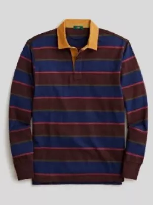 Stranger Things S05 Finn Wolfhard Striped Polo Shirt