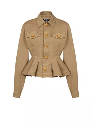 Ruffled Cotton Canvas Jacket