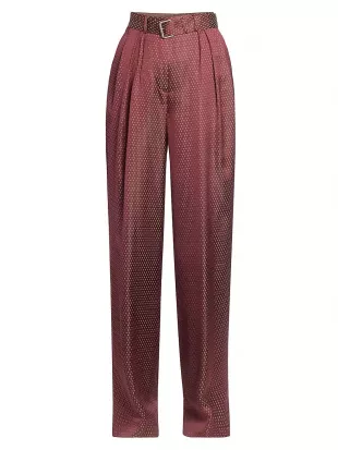 Peaches Printed Jacquard Pants