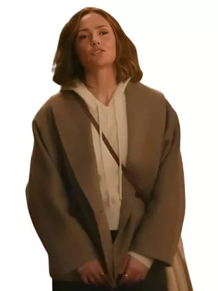 Champagne Problems 2025 Minka Kelly Brown Coat