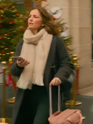 Champagne Problems 2025 Minka Kelly Grey Coat