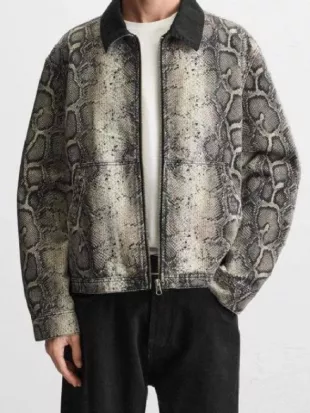 The Voice S28 Grey Snake Print Jacket