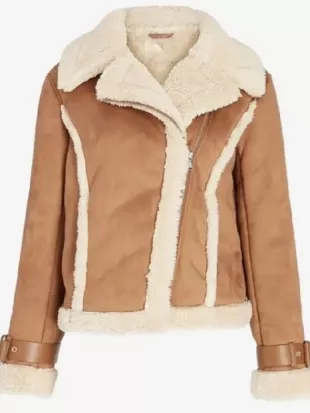General Hospital 2025 Jacinda Bracken Suede Shearling Jacket