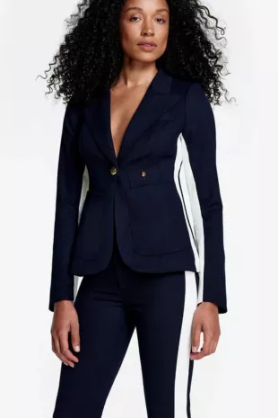Patch Pocket Tux Stripe Blazer