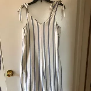 Super Cute Blue and White Tie-Dye Jumpsuit