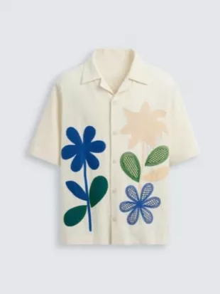 Electric Bloom Nathaniel Buescher Floral Patch Shirt