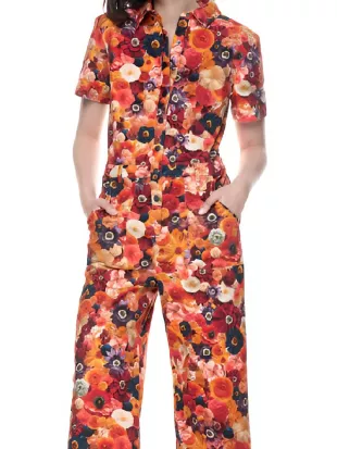 Electric Bloom 2025 Ruby Marino Floral Jumpsuit