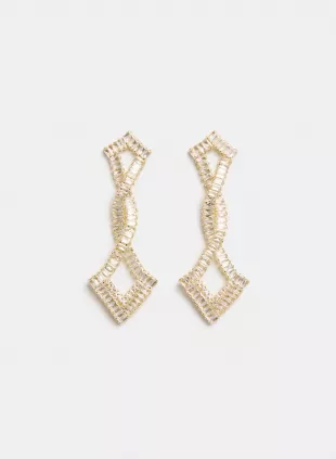 Baguette Twist Earrings