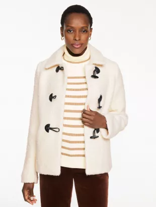 Sherpa Coat in Ivory