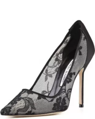 Bb Lace Pointed Toe Pump