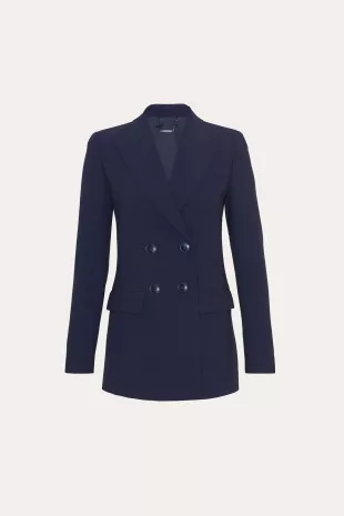 Double Breasted Crepe Blazer