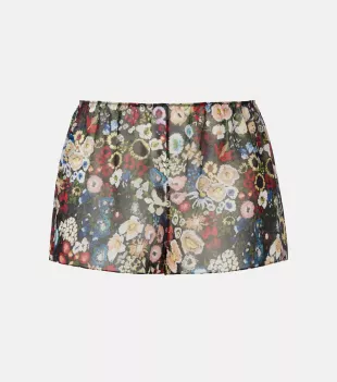 Tilly Floral Silk Pajama Shorts