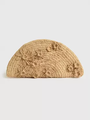 Raffia Clutch