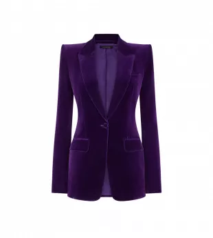 Cotton Velvet Single Breasted Jacket