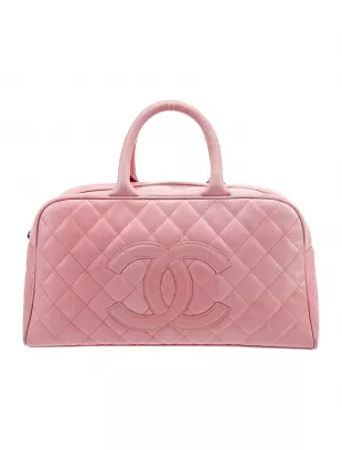 Timeless Caviar Bowler Bag