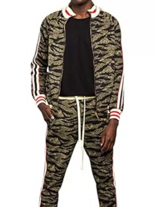 Loot S03 Ron Funches Tiger Stripe Print Tracksuit