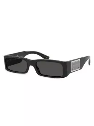 55MM Acetate Rectangular Sunglasses