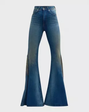 Heidi Embellished Super High-Rise Bell Bottom Jeans