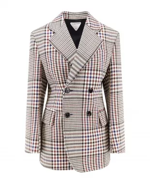Double Breasted Checked Jacket