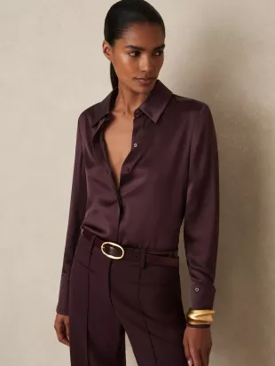 Silk Double-Cuff Button-Through Shirt