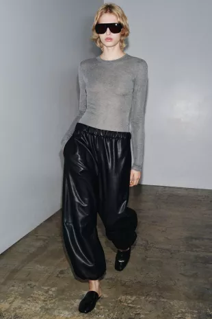 Leather Effect Balloon Trousers
