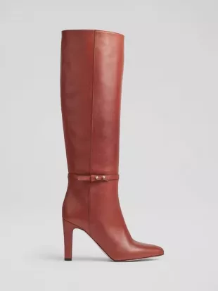 Bennett Caterina Teak High Slim Block Stiletto Boot