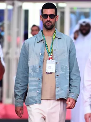 F1 Qatar Grand Prix 2025 Novak Djokovic Denim Jacket