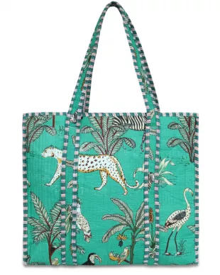 The Ultimate Velvet Jungle Tote green