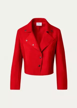 Punto Suede Leather Short Jacket